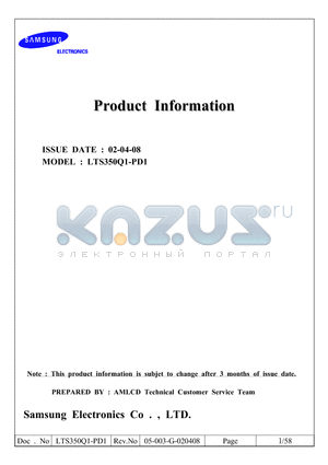 LTS350Q1-PD1 datasheet - Product Information