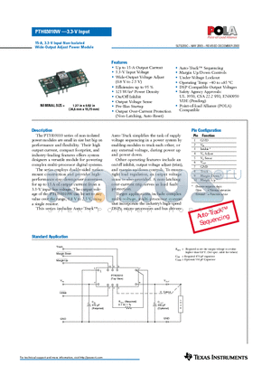 PTH03010WAH datasheet - 15-A, 3.3-V Input Non-Isolated Wide-Output Adjust Power Module