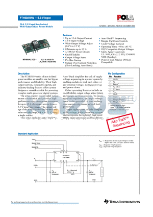 PTH03010WAZT datasheet - 15-A, 3.3-V Input Non-Isolated Wide-Output Adjust Power Module