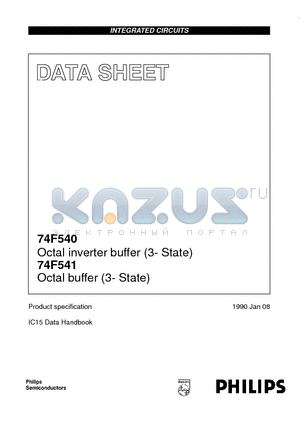 N74F540 datasheet - Octal inverter buffer 3- State
