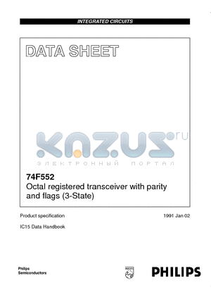 N74F552D datasheet - Octal registered transceiver with parity and flags 3-State