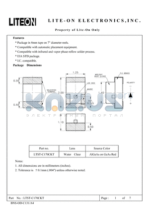 LTST-C170CKT datasheet - LTST-C170CKT