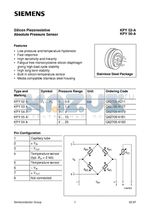 K179 datasheet - Silicon Piezoresistive Absolute Pressure Sensor