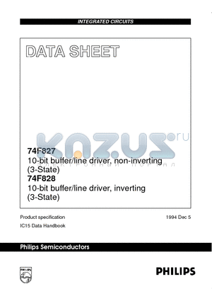 N74F827D datasheet - 10-bit buffer/line driver, non-inverting 3-State