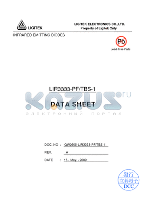 LIR3333-PF-TBS-1 datasheet - INFRARED EMITTING DIODES