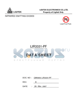 LIR3331-PF datasheet - INFRARED EMITTING DIODES