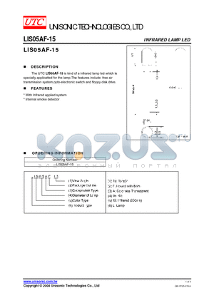 LIS05AF-15 datasheet - I NFRARED LAMP LED