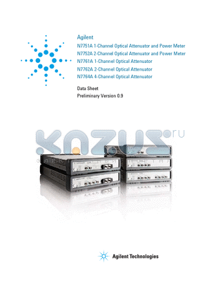 N7761A datasheet - Optical Attenuator and Power Meter