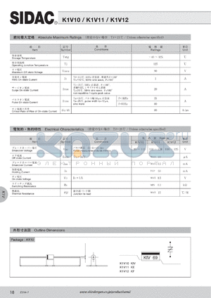 K1V10_10 datasheet - SIDAC