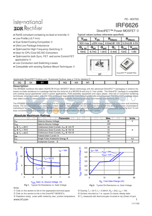 IRF6626 datasheet - DirectFET TM Power MOSFET