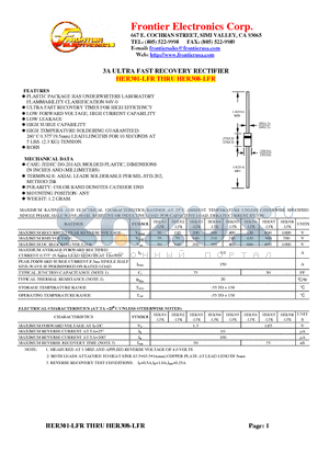 HER301-LFR datasheet - 3A ULTRA FAST RECOVERY RECTIFIER