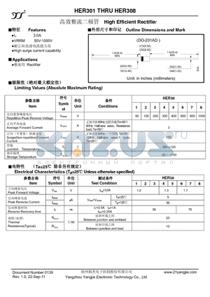 HER302 datasheet - High Efficient Rectifier