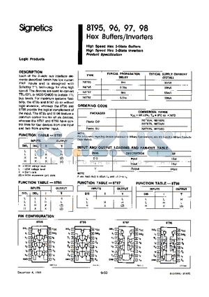 N8T95 datasheet - High Speed Hex 3-State Buffers/Inverters