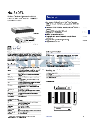 NA-340FL datasheet - Supports BIOS Quick Boot