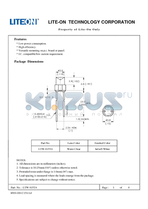 LTW-815T4 datasheet - Property of Lite-On Only