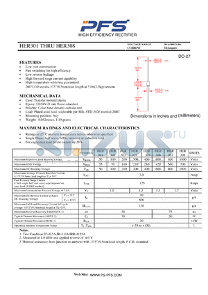 HER304 datasheet - HIGH EFFICIENCY RECTIFIER