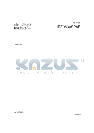 IRF9530SPBF datasheet - HEXFET^ Power MOSFET