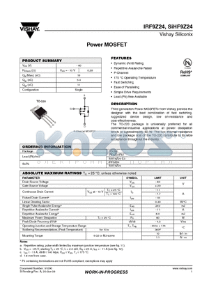 IRF9Z24 datasheet - Power MOSFET