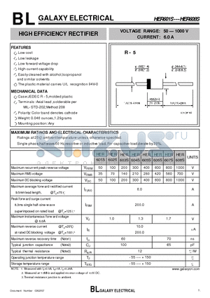 HER602S datasheet - HIGH EFFICIENCY RECTIFIER