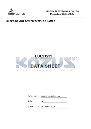 LUE21233 datasheet - SUPER BRIGHT TOWER TYPE LED LAMPS