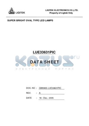 LUE33631PIC datasheet - SUPER BRIGHT OVAL TYPE LED LAMPS