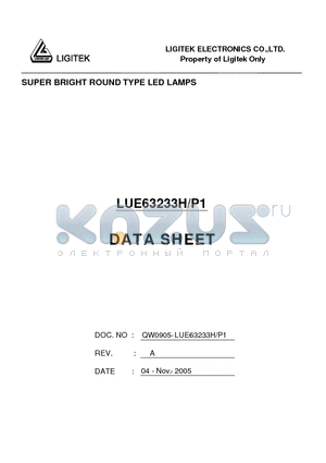 LUE63233H-P1 datasheet - SUPER BRIGHT ROUND TYPE LED LAMPS