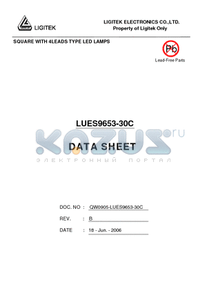 LUES9653-30C datasheet - SQUARE WITH 4LEADS TYPE LED LAMPS