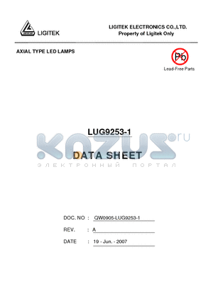 LUG9253-1 datasheet - AXIAL TYPE LED LAMPS