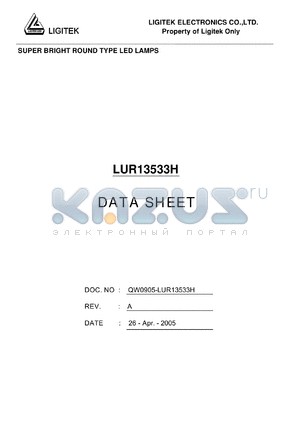 LUR13533H datasheet - SUPER BRIGHT ROUND TYPE LED LAMPS