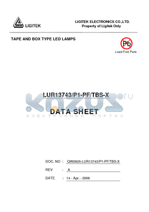 LUR13743/P1-PF/TBS-X datasheet - TAPE AND BOX TYPE LED LAMPS