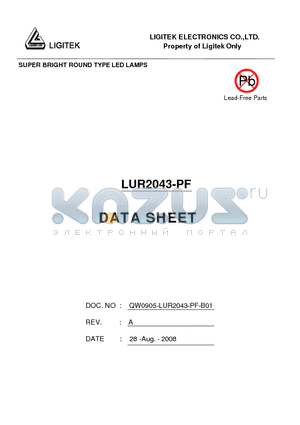 LUR2043-PF datasheet - SUPER BRIGHT ROUND TYPE LED LAMPS
