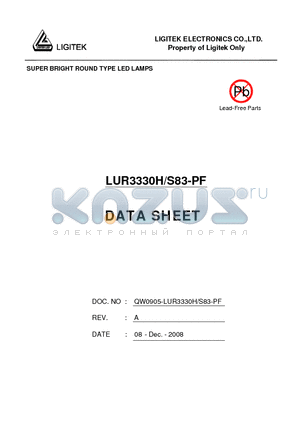 LUR3330H-S83-PF datasheet - SUPER BRIGHT ROUND TYPE LED LAMPS