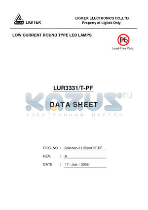 LUR3331/T-PF datasheet - LOW CURRENT ROUND TYPE LED LAMPS