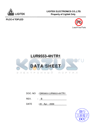 LUR9553-4H-TR1 datasheet - PLCC-4 TOPLED
