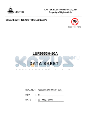LUR9653H-50A datasheet - SQUARE WITH 4LEADS TYPE LED LAMPS