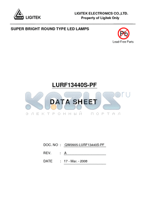 LURF13440S-PF datasheet - SUPER BRIGHT ROUND TYPE LED LAMPS