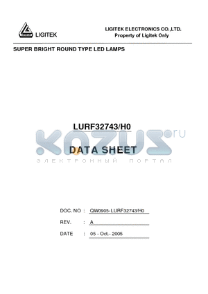 LURF32743-H0 datasheet - SUPER BRIGHT ROUND TYPE LED LAMPS