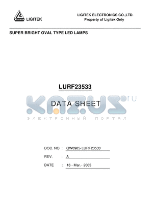 LURF23533 datasheet - SUPER BRIGHT OVAL TYPE LED LAMPS