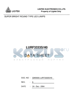 LURF3333S-H0 datasheet - SUPER BRIGHT ROUND TYPE LED LAMPS