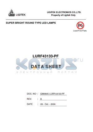 LURF43133-PF datasheet - SUPER BRIGHT ROUND TYPE LED LAMPS