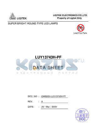 LUY13743H-PF datasheet - SUPER BRIGHT ROUND TYPE LED LAMPS