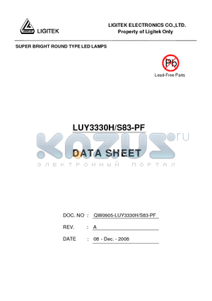 LUY3330H-S83-PF datasheet - SUPER BRIGHT ROUND TYPE LED LAMPS