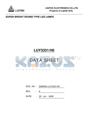 LUY3331-H0 datasheet - SUPER BRIGHT ROUND TYPE LED LAMPS