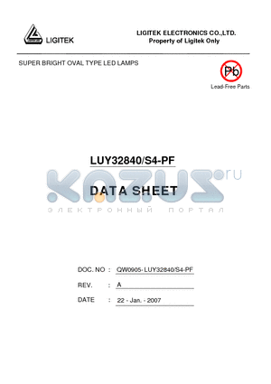 LUY32840-S4-PF datasheet - SUPER BRIGHT OVAL TYPE LED LAMPS