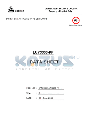 LUY3333-PF datasheet - SUPER BRIGHT ROUND TYPE LED LAMPS