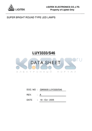 LUY3333-S46 datasheet - SUPER BRIGHT ROUND TYPE LED LAMPS