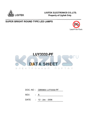 LUY3332-PF datasheet - SUPER BRIGHT ROUND TYPE LED LAMPS