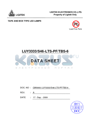 LUY3333-S46-LTS-PF-TBS-6 datasheet - TAPE AND BOX TYPE LED LAMPS