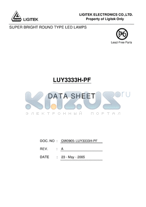 LUY3333H-PF datasheet - SUPER BRIGHT ROUND TYPE LED LAMPS