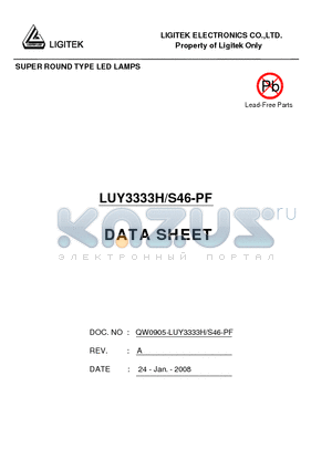 LUY3333H-S46-PF datasheet - SUPER ROUND TYPE LED LAMPS